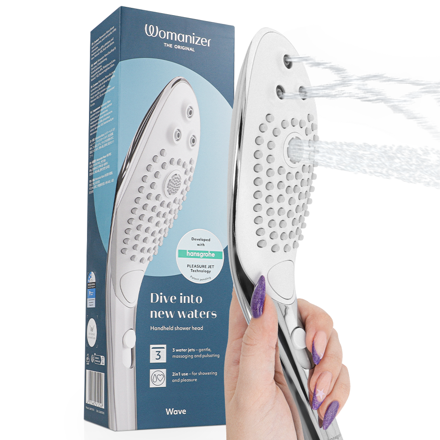 Wave Clitoral Stimulating Shower Head Chrome