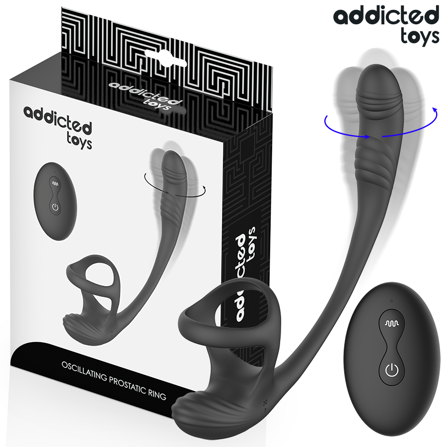 Anal Plug with Vibration and 360º Waving and Testicle Stimulator