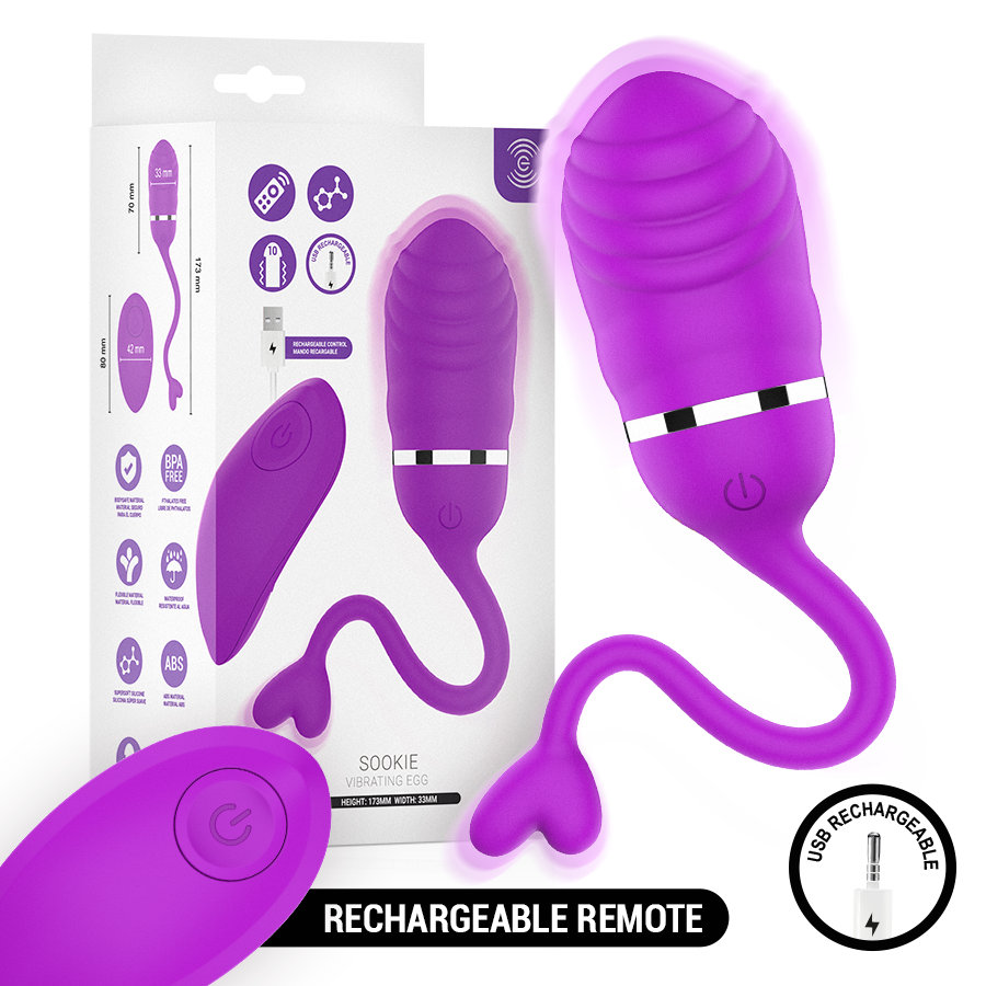 Sookie Remote Control Vibrating EGG Purple