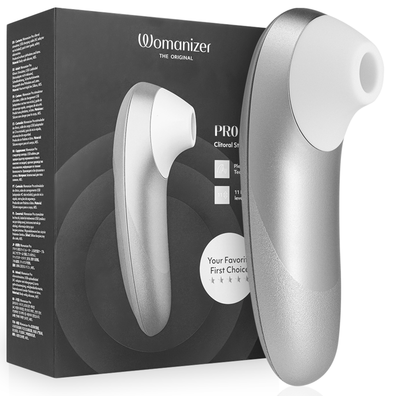 PRO Vibrant Clitoral Stimulator Silver Grey