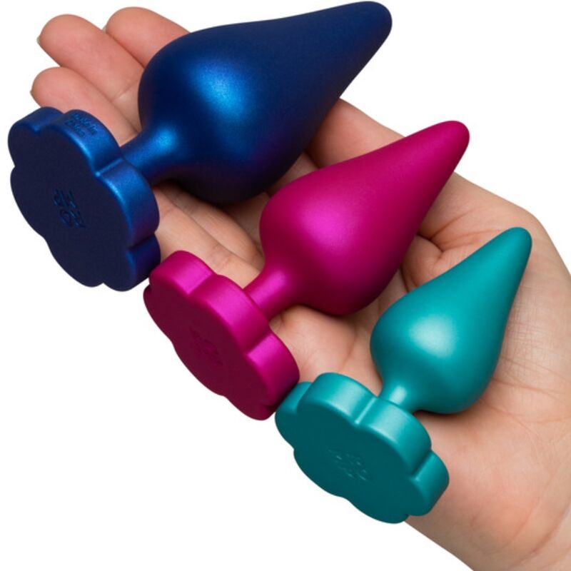 Luster Anal Training KIT S/m/l with Flower-Shaped Base