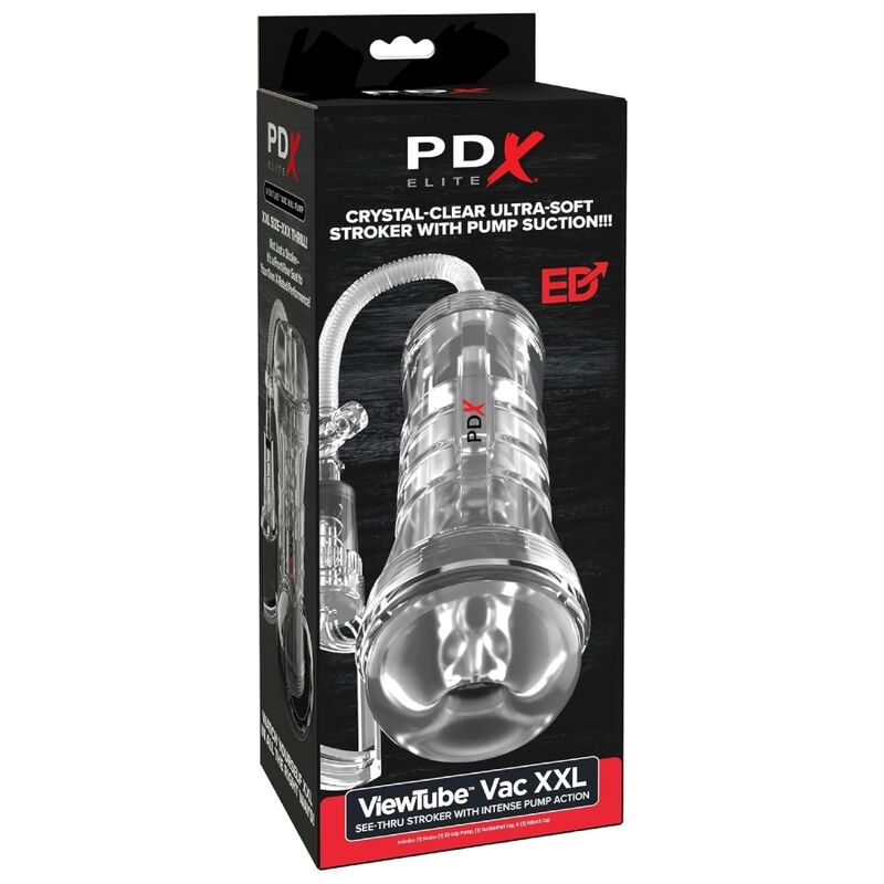 Viewtube VAC XXL Transparent Stroker with Suction Pump 27.3 cm