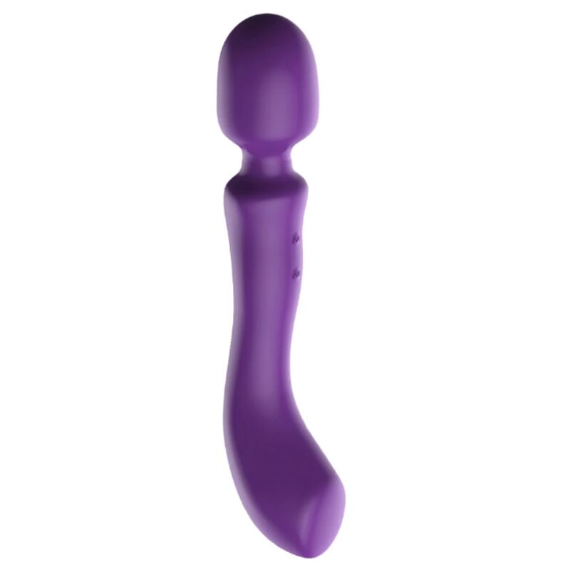 Double-Ended Vibrating Massager Wand Purple
