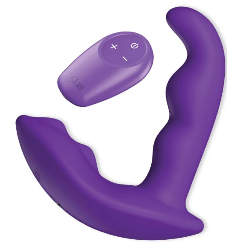 Rotating Vibrating Anal Stimulator with Remote Control - Purple