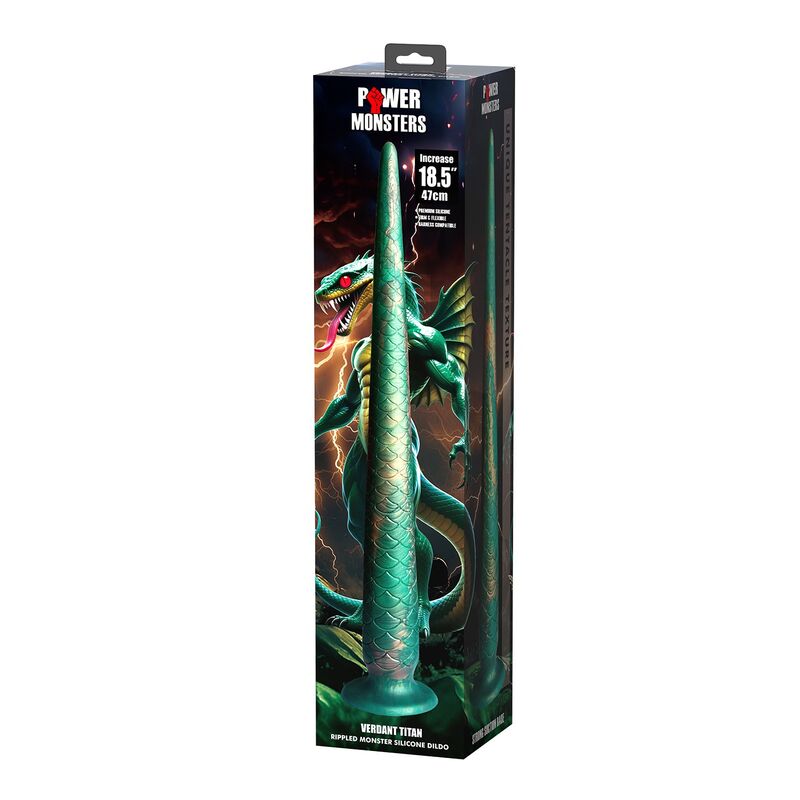 Wildwyrm Tail Bicolor Fantasy Silicone Dildo 47 cm Ø 4 cm