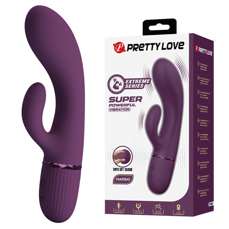 Pretty Love - Margie Rechargeable Rabbit Vibrator 10 Functions Purple