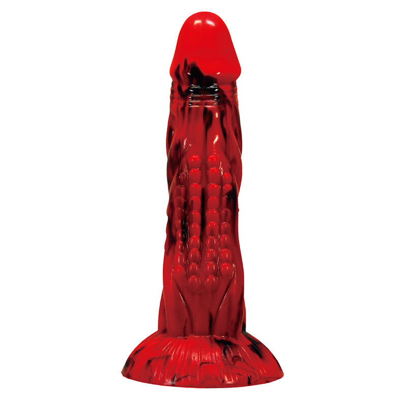Minotaur Fantasy Dildo with Suction CUP 21 cm Ø 5 cm RED & Black