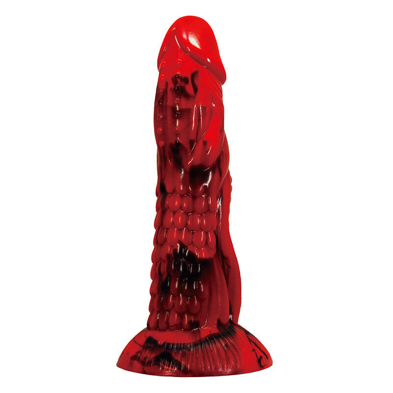 Minotaur Fantasy Dildo with Suction CUP 21 cm Ø 5 cm RED & Black