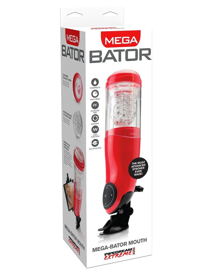 PDX Mega Bator USB Male Masturbator Mouth RED