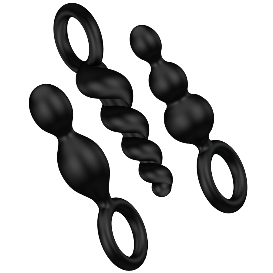 Anal Plugs SET 3 PCS Black