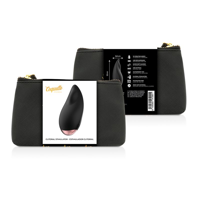 Clitorial Stimulator Black / Gold Drop