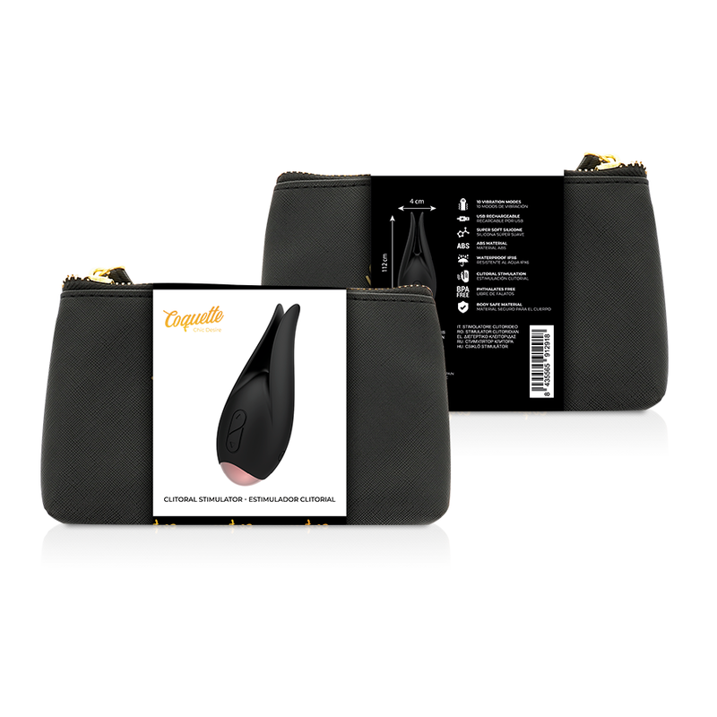 Clitorial Stimulator Black / Gold Flower