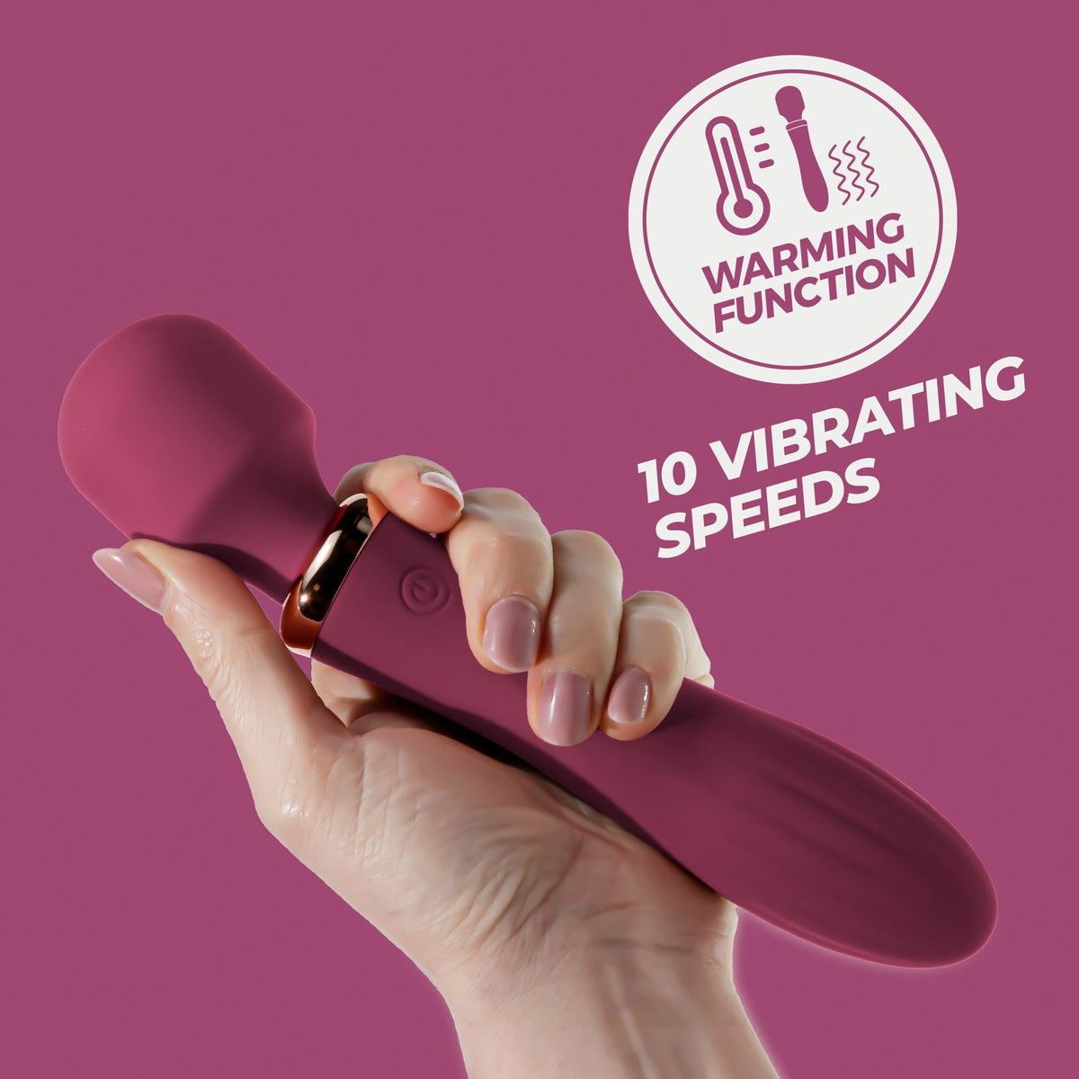 Dual Massage Wand Jinx RED Wine