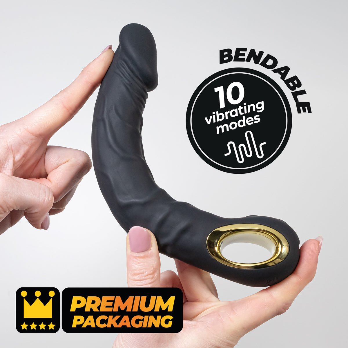 Magnus Bend Flexible Vibrator Black