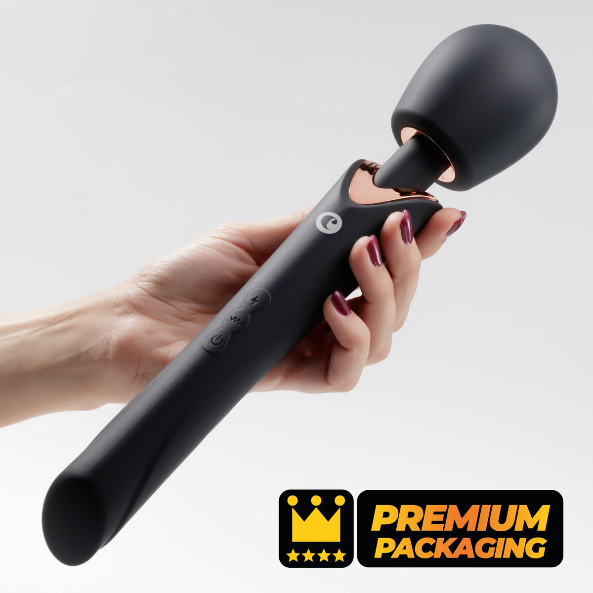 Holly Rechargeable Wand Massager Black