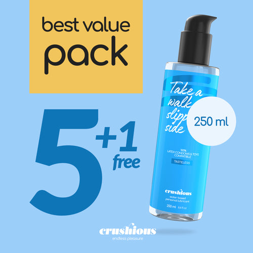 Pack of 5 Waterbased Lubricant 250 ml + 1 Free