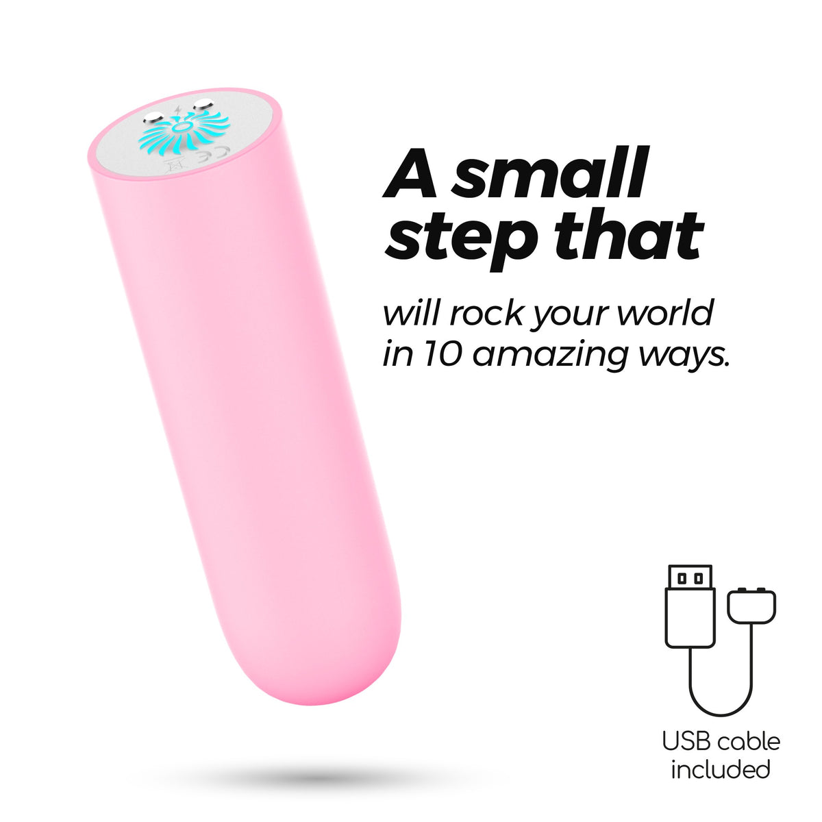 Quackers USB Rechargeable Vibrating Bullet Pink