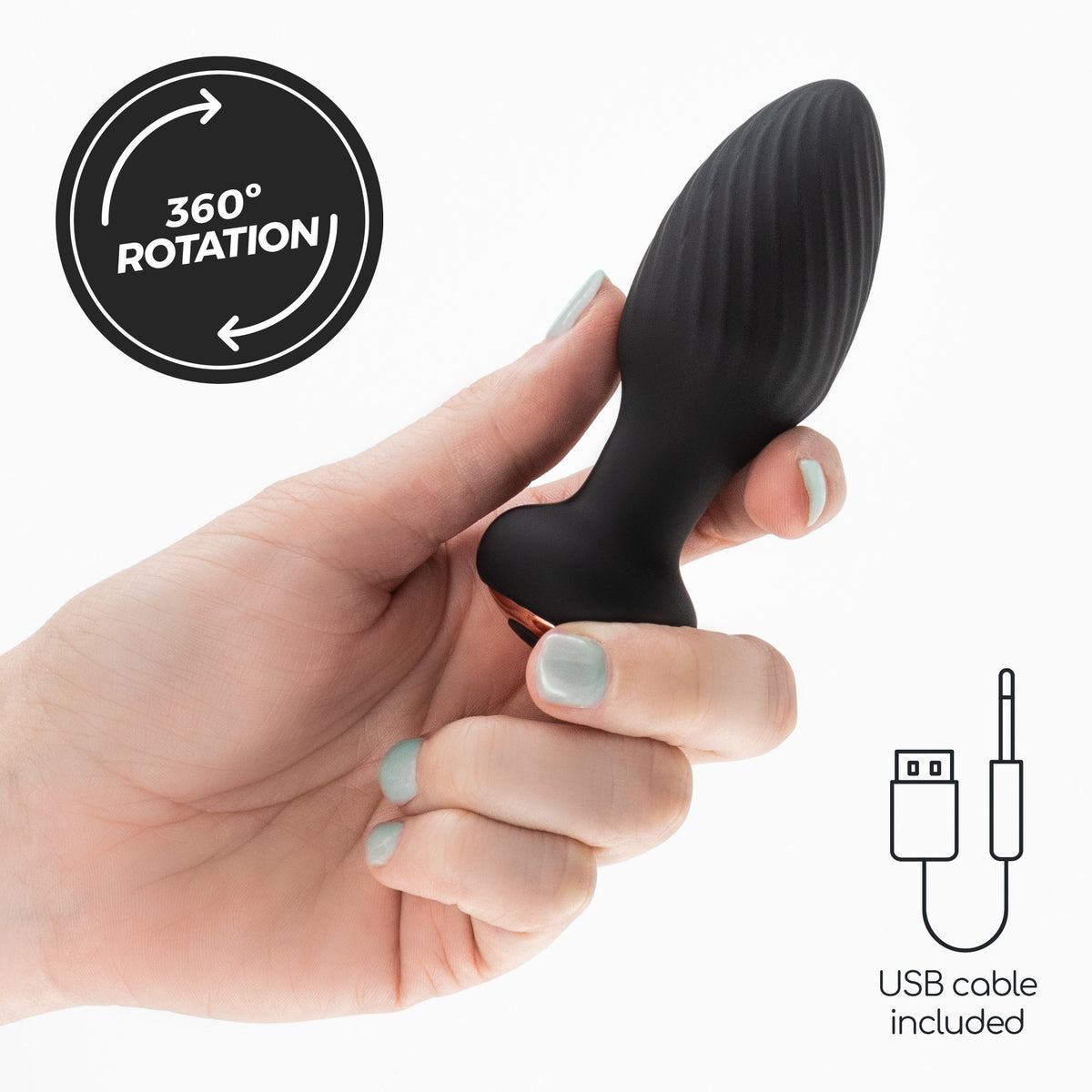 Twister Rotating Anal Plug with Remote Control
