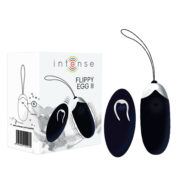 Flippy II Vibrating EGG with Remote Control Black