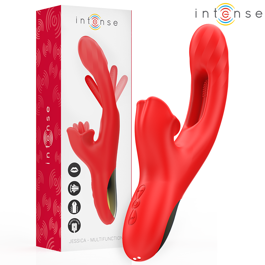 Jessica Multifunction Vibrator Clitoris Stimulation 24.8 cm RED
