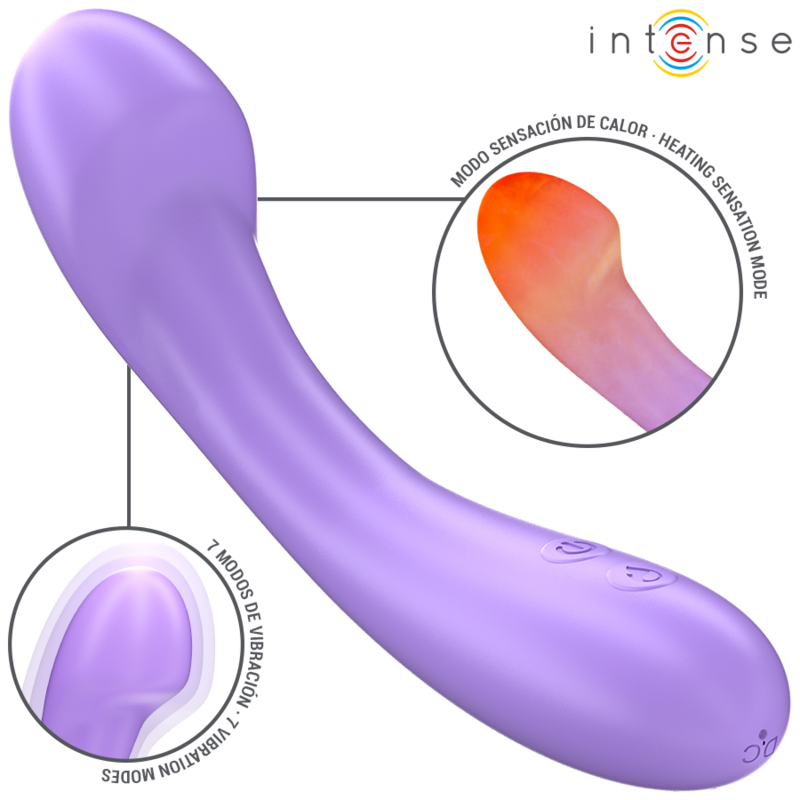 Becky Vibrator 19 cm Heatable 7 Vibrations Purple
