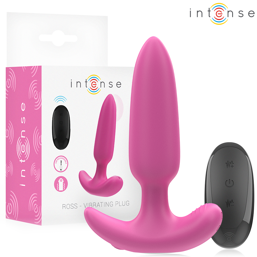 Ross Anal Plug 10 Vibrations Pink Remote Control