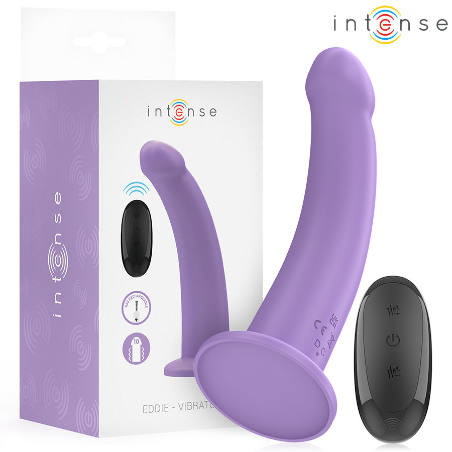 Eddie Vibrator 17.5 cm 10 Vibrations Purple Remote Control