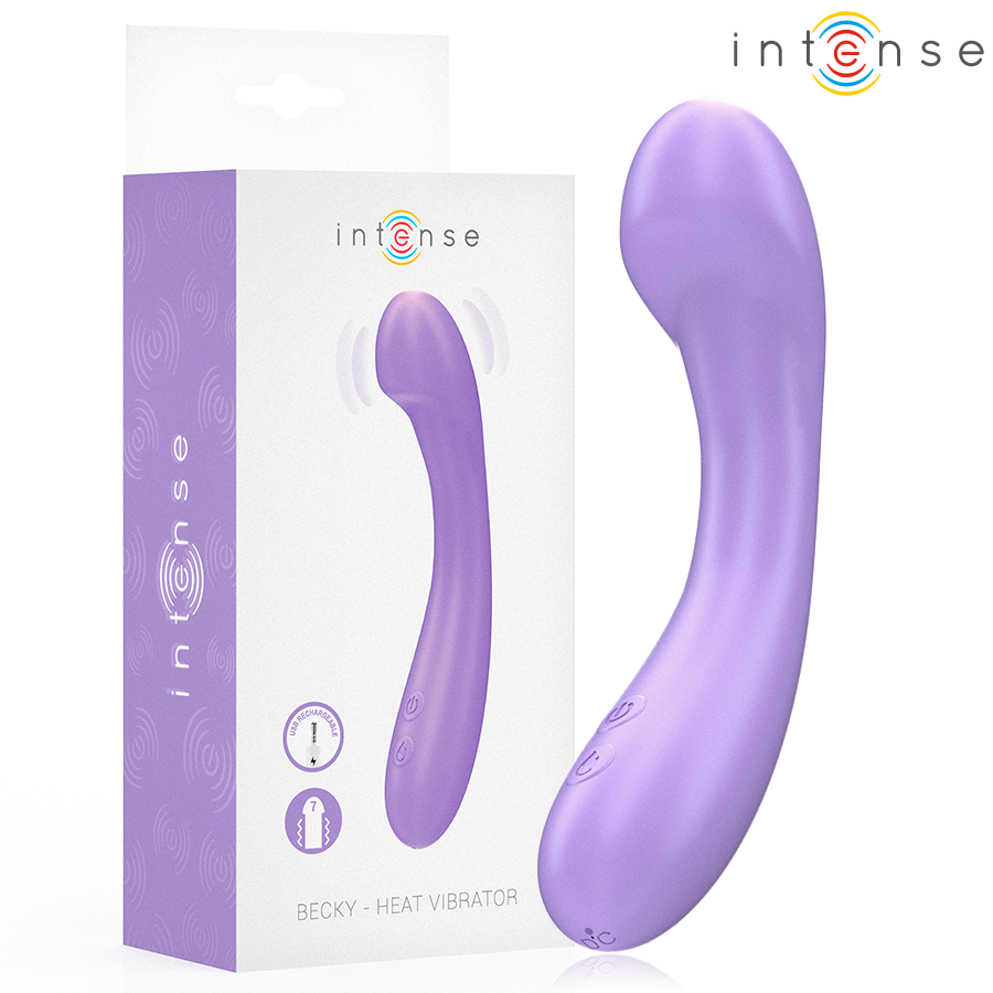 Becky Vibrator 19 cm Heatable 7 Vibrations Purple