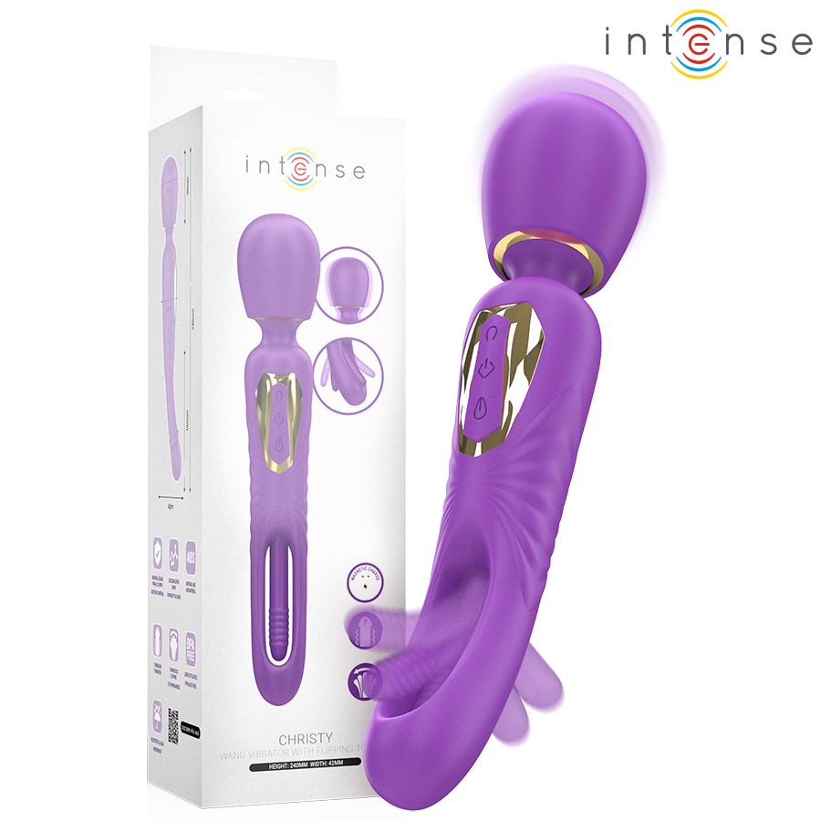 Christy Vibrating Wand with Flipping Tongue
