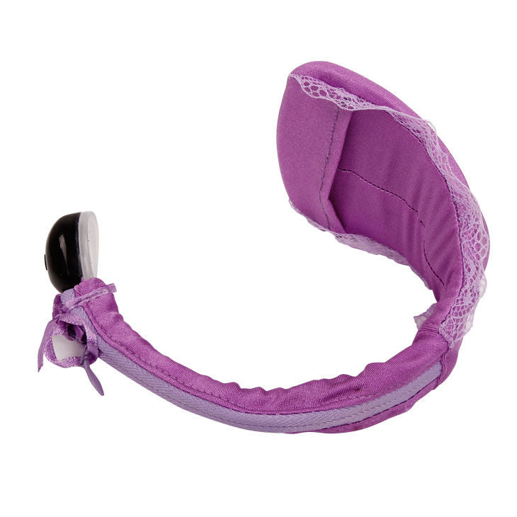 Thong with Vibrator with Lilac Remote Control
