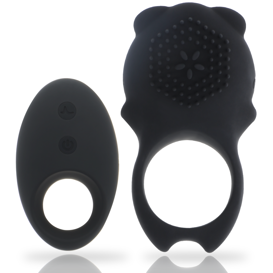 Colosseo Cock Ring Remote Control Black